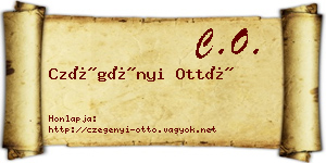 Czégényi Ottó névjegykártya